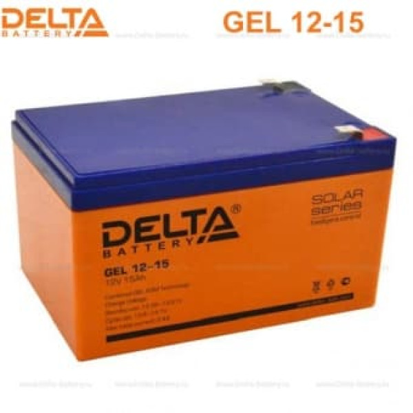 Аккумуляторная батарея Delta GEL 12-15 (12V / 15Ah) в Москве