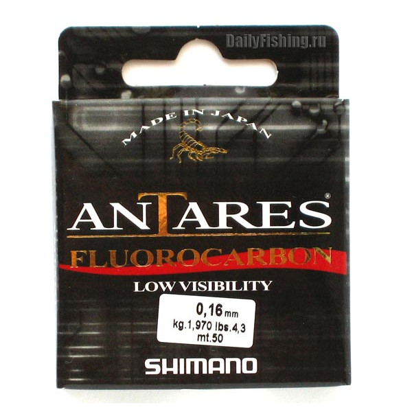 Леска зимняя Shimano Antares Fluorocarbon 30 м. 0,12 мм в Москве