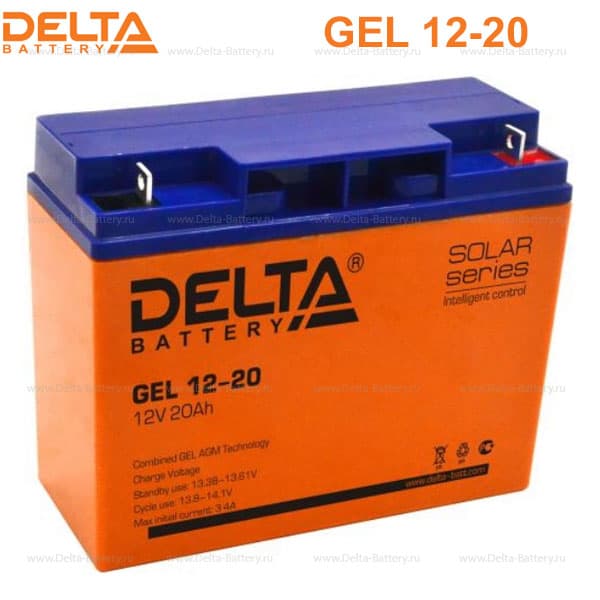 Аккумуляторная батарея Delta GEL 12-20 (12V / 20Ah) в Москве