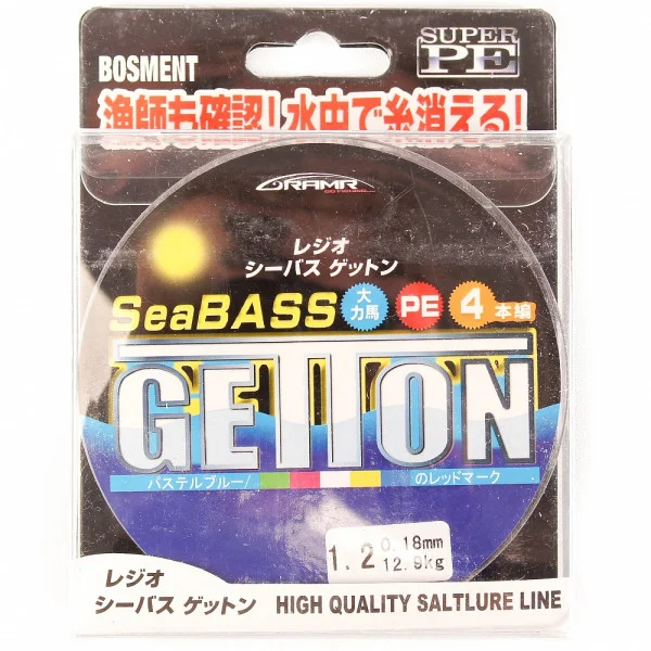 Шнур плетеный GettOn SeaBass 0,26 мм 100 метров в Москве